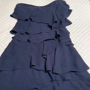 BCBG Size 0 strapless dress navy mini dress